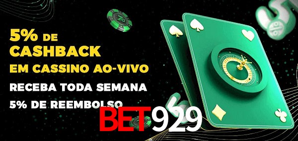 Promoções do cassino ao Vivo bet929